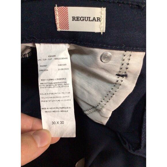 Dickies Work Pants Original Fit Flex Men's 30x30 Navy Blue Canvas Distressed - Picture 4 of 5